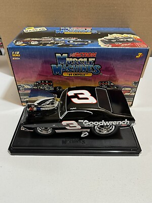 #ad *Rare Dale Earnhardt #3 Goodwrench Muscle Machines 1969 Chevelle 1 18 Diecast $87.99