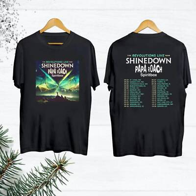 #ad The Revolutions Live Tour Shinedown Papa Roach Spiritbox ShirtShinedown Concert $27.43