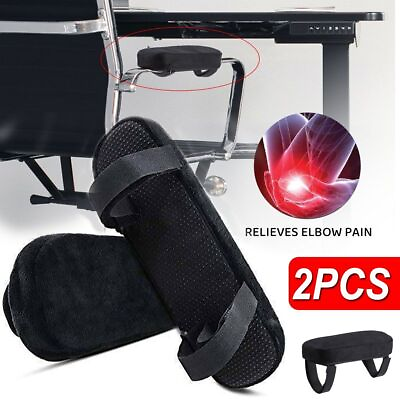 #ad 2Pcs Chair Armrest Pad Memory Foam Comfy Office Chair Arm Rest Cover for Elbows $8.64