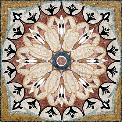 #ad Handmade Radiant Flower Inspired Pattern Mosaic Tile $769.00