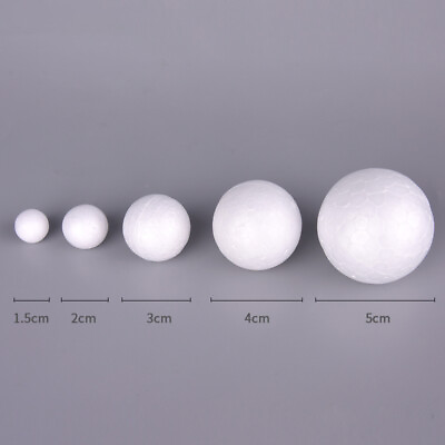 #ad 15mm 50mm Solid Polystyrene Foam Balls Craft Spheres 3D Modelling Art Baubles $33.83