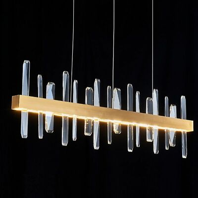 #ad Crystal LED Lighting Fixture Chandelier Hanging Light Decor Pendant Lamp Decor $840.87
