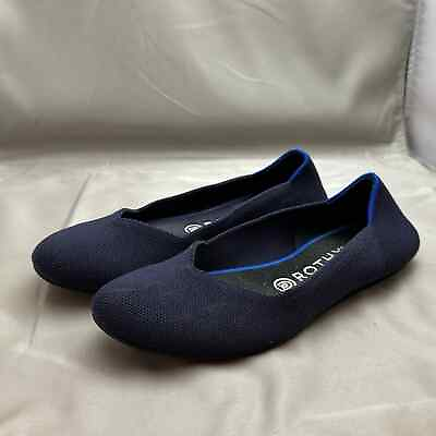 #ad Rothy#x27;s Women#x27;s Round Toe Ballet Flats Slip On Classic Loafers Navy Size 8.5 $80.00