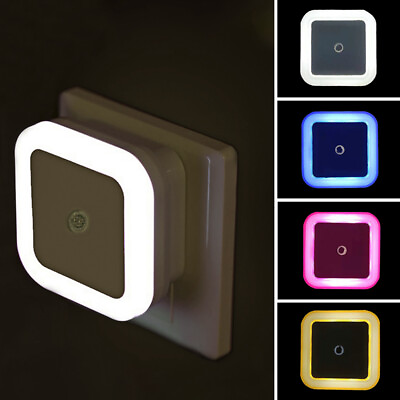 #ad 5pcs LED Night Light Mini Light Sensor Control 110V 220V EU US Nightlight Lamp $19.35