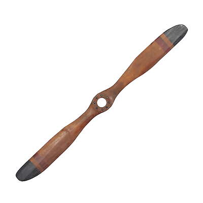 #ad DecMode Brown Wood 2 Blade Airplane Propeller Wall Decor with Aviation Detailing $22.98