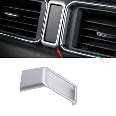 #ad For Mazda CX 5 2017 2021 ABS Silver Central Console Emergency Switch Cover Trim $21.70