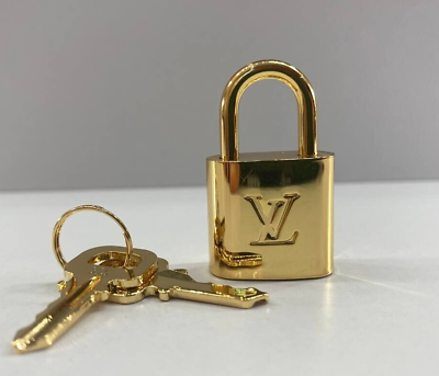 #ad Louis Vuitton PadLock Lock amp;2 Key Brass Shinny Gold Number 315 $55.43