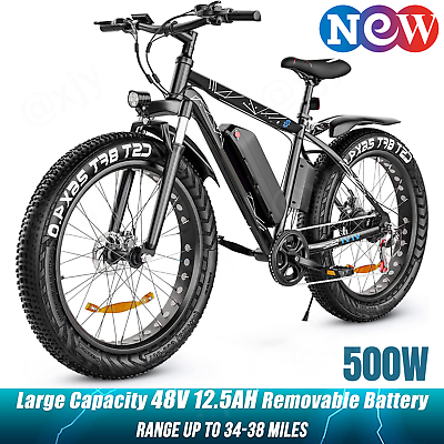 #ad 500W Electric Bike for SALE 20 26in Mountain Bicycle Commuter Ebike 25 20mph🚲 $478.99