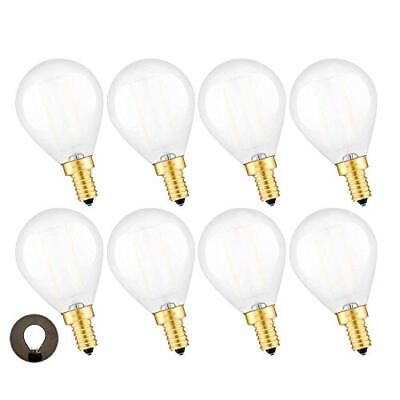 #ad 2w Led Candelabra Bulb 4000k Daylight White 25w Equivalent 250lm Dimmable E12 Ba $35.13