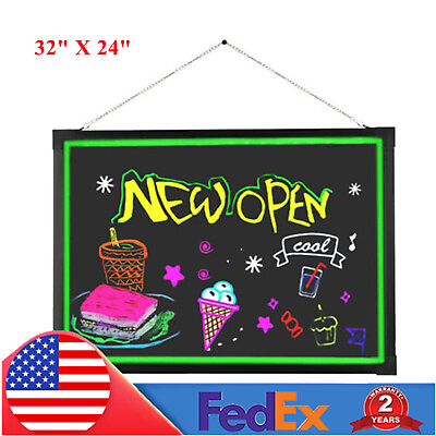 #ad LED Message Writing Board 32quot; X 24quot; Flashing Illuminated Erasable Message Board $59.85