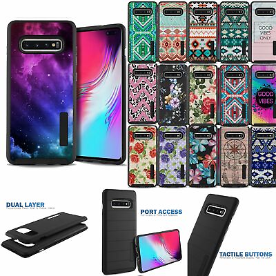 #ad Case for Samsung Galaxy S10 Dual Layer Hybrid Heavy Duty Cover $11.98