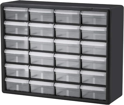 #ad 24 Drawer Plastic Parts Storage Hardware and Craft Cabinet Small Organizer Bins $49.99