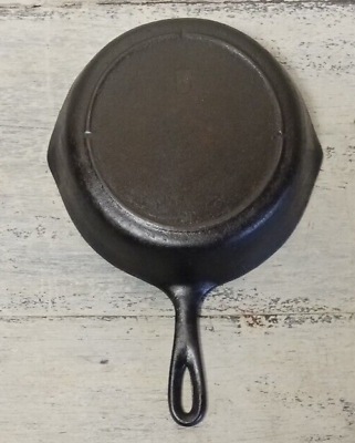 #ad Lodge Cast Iron Skillet Fry Pan Vintage 3 Notch #5 USA Naturally Well Seasoned $32.35