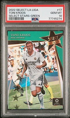#ad 2022 Select La Liga Toni Kroos Select Stars Green 1 5 PSA 10 Real Madrid $399.99