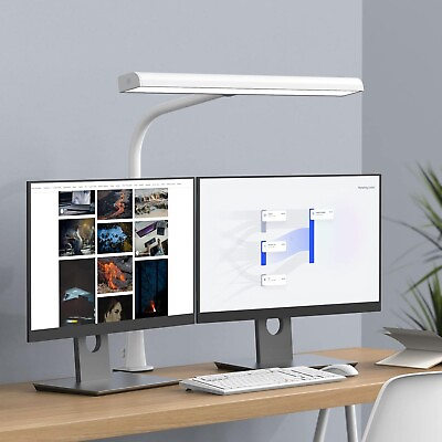 #ad LED Desk Lamp with Clamp 10W Desk Lamps for Home Office Eye Caring White $51.24