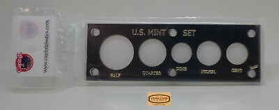 #ad Capital Black Deluxe U.S. Mint Set 5 coins Holder 2 X 6 inches #48861 $11.99