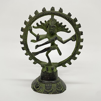 #ad Brass Hindu God Shiva Nataraja Lord Of The Dance 5quot; Sculpture Figurine Statue $49.95