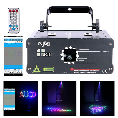 #ad Bluetooth APP Program RGB Animation Laser Projector Lamp Party DJ Stage Lighting $219.74