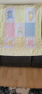 #ad CLASSIC BABY CRIB COMFORTER QUILT LOVEY 35quot;45quot; so soft $18.00