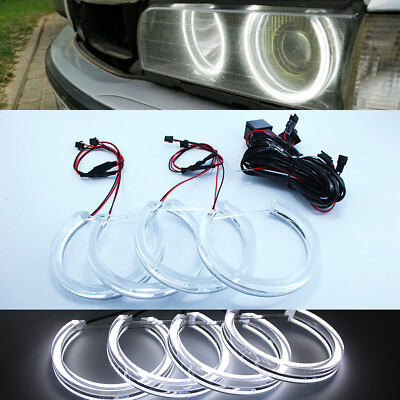 #ad 131MM Crystal LED Angel Eyes Halo Rings DRL For BMW E36 E38 E39 E46 Projector M3 $48.99
