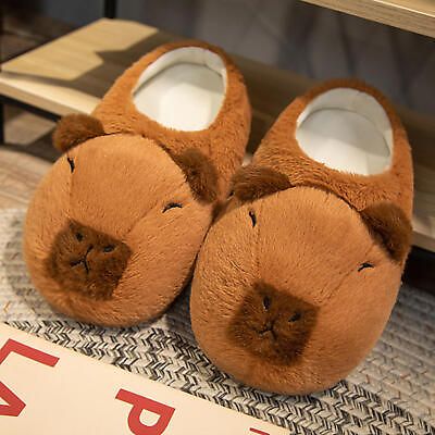#ad Cartoon cute capybara cotton slippers Warm soft and comfortable in winter $17.07