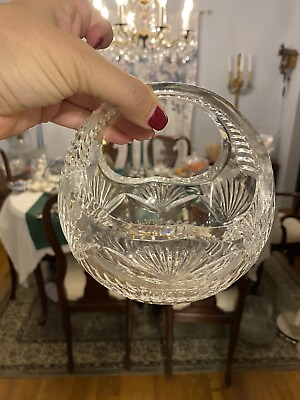 #ad Vintage Crystal Basket $25.00