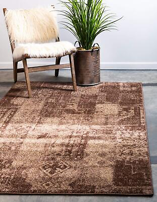 #ad Autumn Collection Modern Contemporary Casual Abstract Area Rug Brown Beige ... $218.27