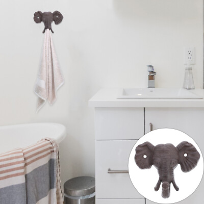 #ad Vintage Home Decor Hooks Elephant Cast Iron Bedroom Art Wrought $20.69
