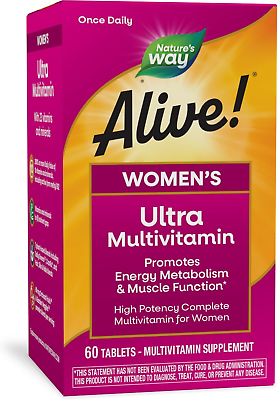 #ad Alive Women#x27;s Daily Ultra Multivitamin High Potency Formula Promotes Energy M $18.56