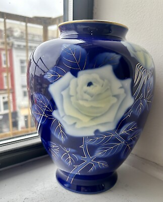 #ad Fukagawa Porcelain Vase Approx 10”x 6 $65.00
