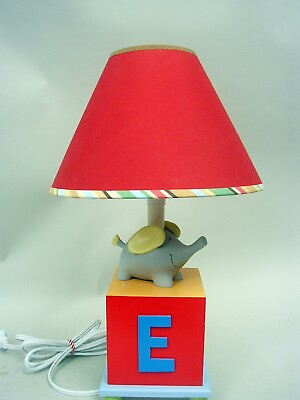 #ad Alphabet Block Child#x27;s Lamp With 3 Way Lighting And Original Shade $45.00