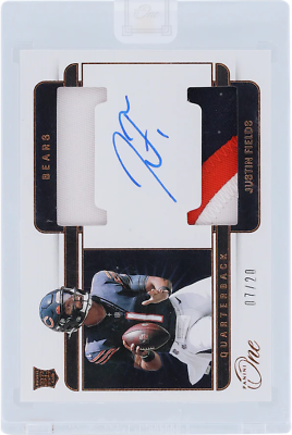 #ad 2021 Panini One Justin Fields Dual 3 Color Patch On Card Auto Rookie Card #07 20 $499.00