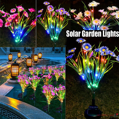 #ad Solar Garden Lights Outdoor Waterproof LED Flower Stake Lamp Yard Patio Decor $38.94