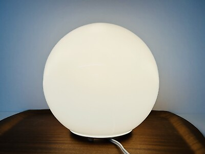 #ad Ikea Modern Fado Large White Glass Ball Globe Lamp Table Light Lighting 10quot; $55.00