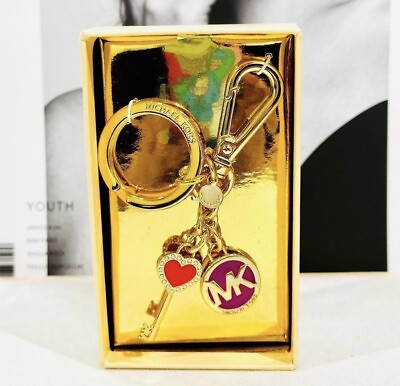 #ad Michael Kors gold tone purse charm keychain charm $17.99