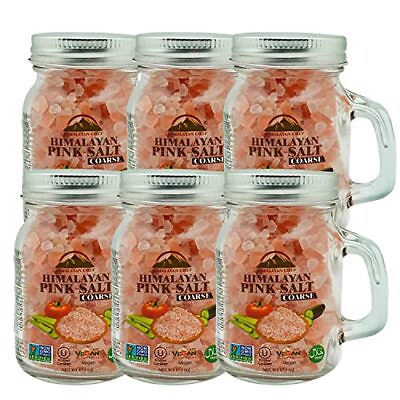 #ad Himalayan Chef Pink Himalayan Salt Mason Jar Coarse Grain 6 PCS $47.95