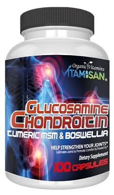#ad Glucosamine Chondroitin Turmeric MSM Triple Strength Joint Support 2800mg 100 c $13.99