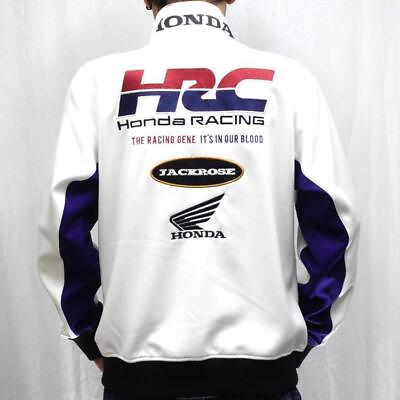 #ad HONDA×Jack Rose HRC Zip Jersey 533502 White L HONDA HRC Racing #13 $259.12