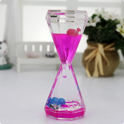 #ad Liquid Hourglass Timer Sensory Toys Creative Liquid Motion Bubbler Timer Pink AU $29.99