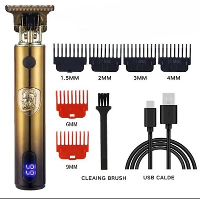 #ad Electric T9 Digital Display Hair Clipper Three Speed Head Electric Push Oil Head $18.00