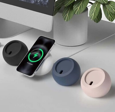 #ad Desk Ball Shape Magnetic Silicone Charging Holder for Magsafe Apple IPhone $9.99
