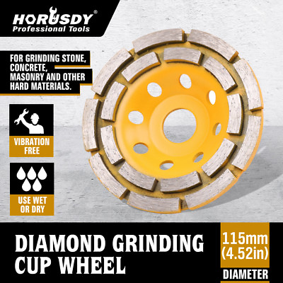 #ad 4 1 2quot; Diamond Cup Grinding Wheels Double Row Concrete 18 seg Angle Grinder $13.99