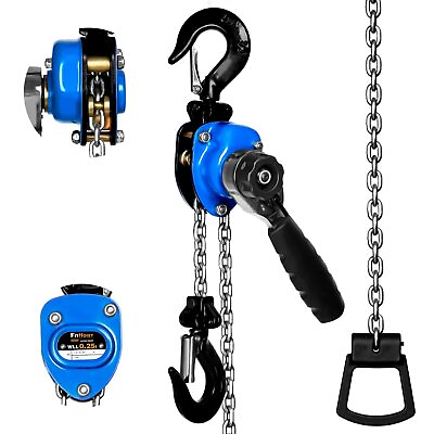 #ad Chrome Plated Mini Chain Hoist 1 4 ton 550Lbs Manual Lever Chain Hoist $92.89