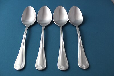 #ad 4 Place Oval Soup Spoons Reed amp; Barton SUSSEX 18 10 Stainless China NEW 7quot; $33.11