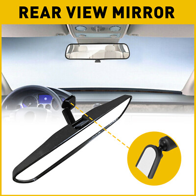 #ad Black Universal Fit Auto 8quot; Interior Day Night Rear View Mirror Replacement $16.99