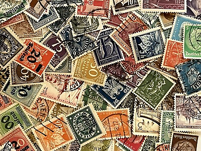 #ad DEUTSCHES REICH with WWII Collection of 100 used stamps $14.00