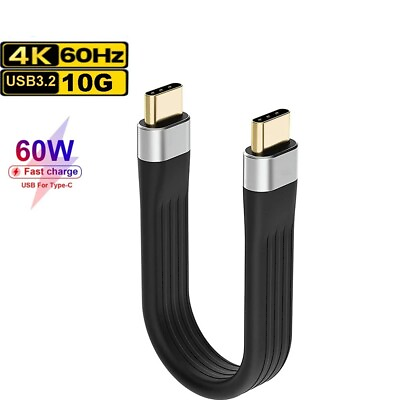 #ad Short USB C Cable 4K USB C to USB C 3.1Data Sync Fast Charging USB C Data Cable $14.99