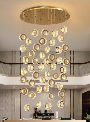 #ad Crystal Modern Light Chandelier Home Hotel Restaurant Stair Living room lamp Yc. $638.40