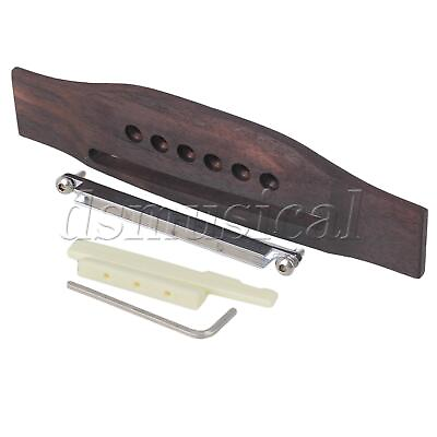 #ad 6 String Acoustic Guitar Bridge Saddle Connector Rosewood with Adjustable Shaft $12.77