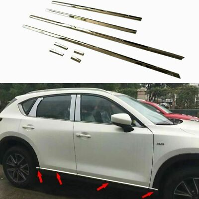 #ad 8Pcs Door Side Sill Molding Trims Guard Cover Fit for Mazda 2017 2020 CX 5 CX 5 $109.00